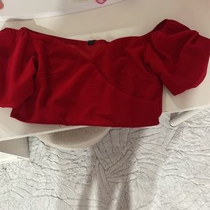 Off the shoulder crop top